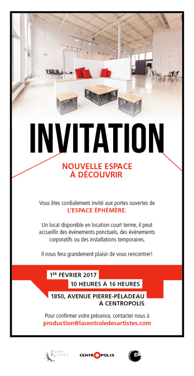 invitation - 2e porte ouverte espace éphémère