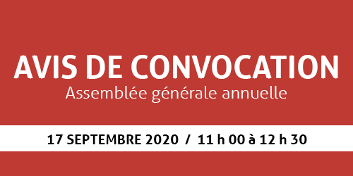 Avis de convocation AGA 2020