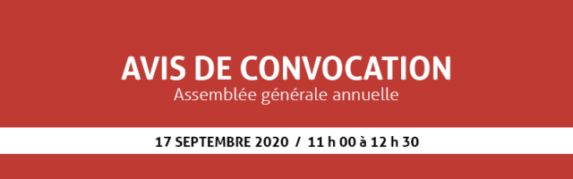 Avis de convocation AGA 2020 Avis de convocation AGA 2020