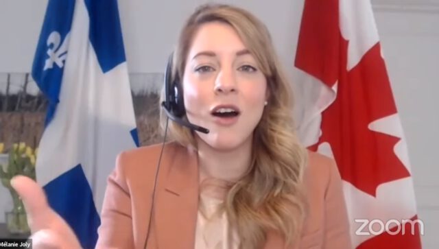 Mélanie Joly La ministre Mélanie Joly